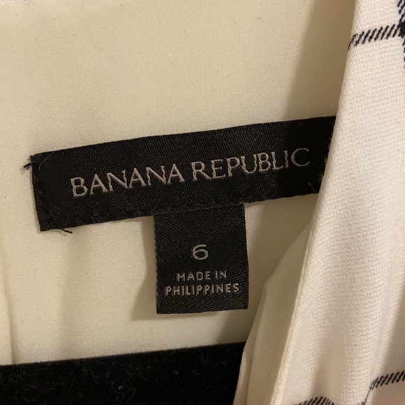 Banana Repblic Cream Windowpane Dress - Picture 4 of 6